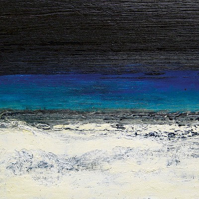 Black Green White Seascape Greeting Card by Andrew Palmer