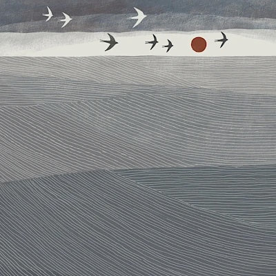 Swallows Migrating Art Greeting Card by Tjitske Kamphuis