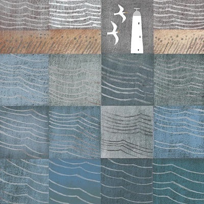 Lighthouse at Low Tide Card by Tjitske Kamphuis