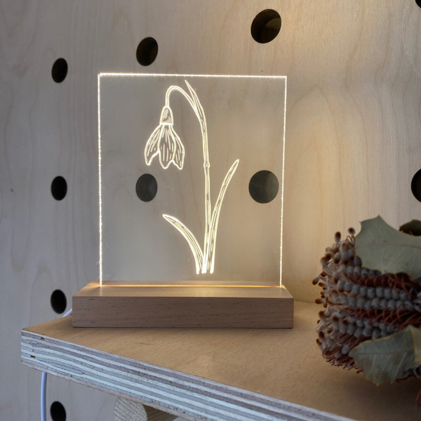 The Snow Drop Luminary Art Card