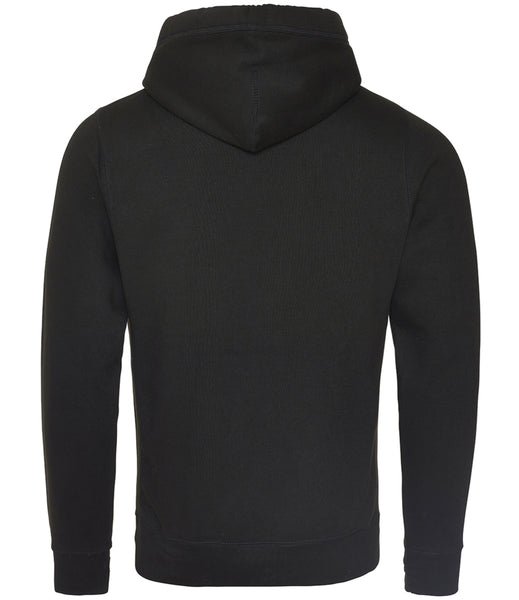 The back view of the wild isle black hood 