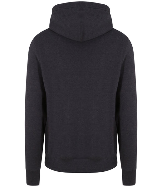 The back view of the wild isle hood in granite grey 