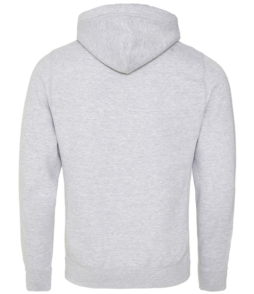 The back view of the wild isle hood in grey mist 