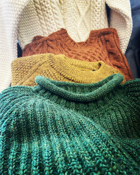Wild Isle Fisherman's Knitted Jumper - Celtic Green