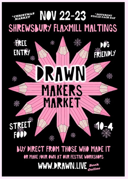 Wild Isle Pop-Up at Drawn, Shrewsbury Flaxmill Maltings. November Sat 22nd, Sun 23rd.