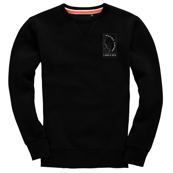 Wild Isle Coastal Crew Sweatshirt - Dusty Black