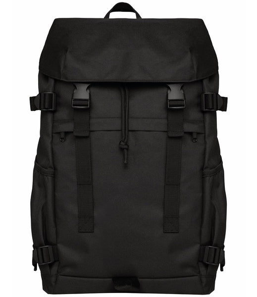 Black everyday 26l back pack overnight and daypack shown on a white background 
