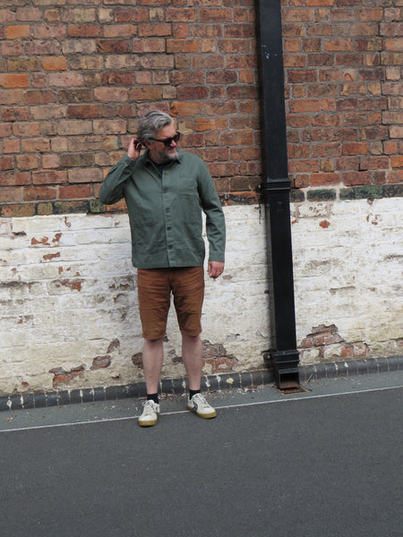 Field Bound Jacket worn with shorts