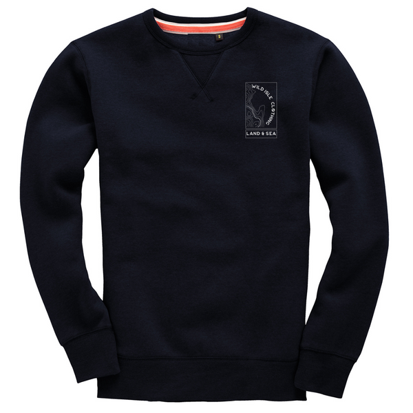 Wild Isle Coastal Crew Sweatshirt - Marine Navy