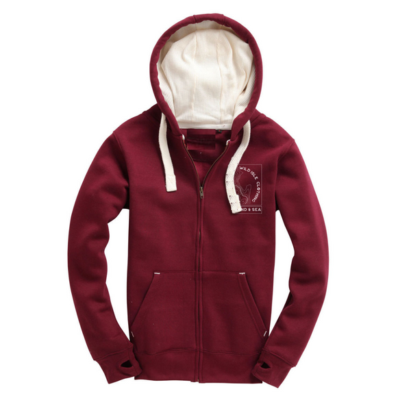 Wild Isle Trail Zip Hood - Maroon