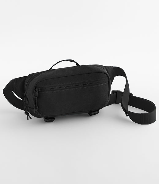 The black ramble belt bag shown on a white background 