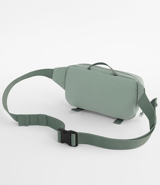 The back view of the ramble belt bag in dusty green 