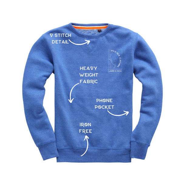 Wild Isle Coastal Crew Sweatshirt - Royal Blue