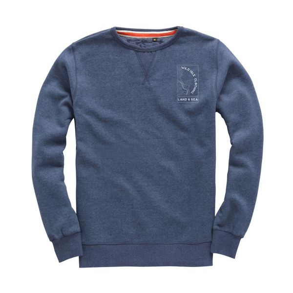 Wild Isle Coastal Crew Sweatshirt - Stone Blue