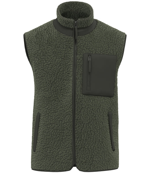 The Isle Fleece Gilet - Forest Green