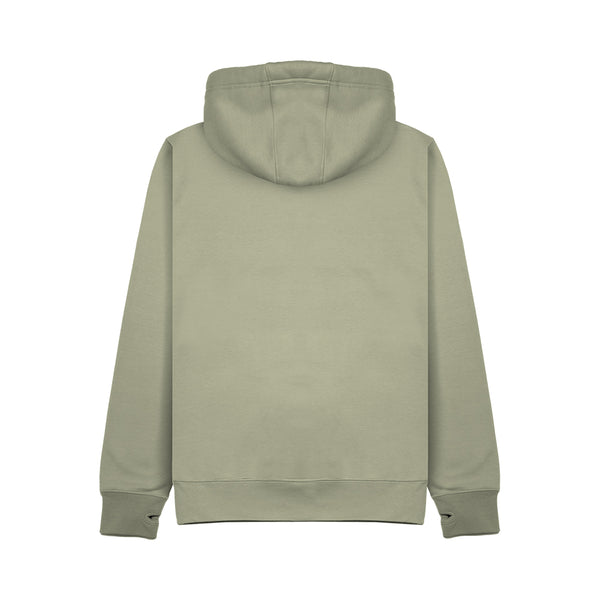 Sea foam wild Isle clothing hoodie shown from the back on a white background