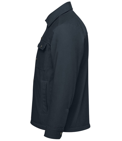 Navy blue jacket on a white background
