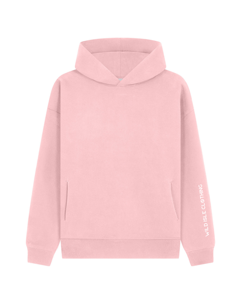 Wild Isle Campfire and cosy hoodie with the wild isle clothing logo on the sleeve