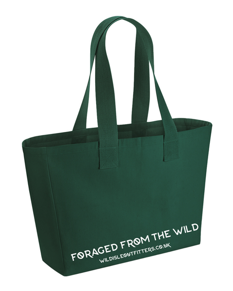 Wild Isle Foraged From The Wild Everyday Cotton Tote Bag | Forest Green