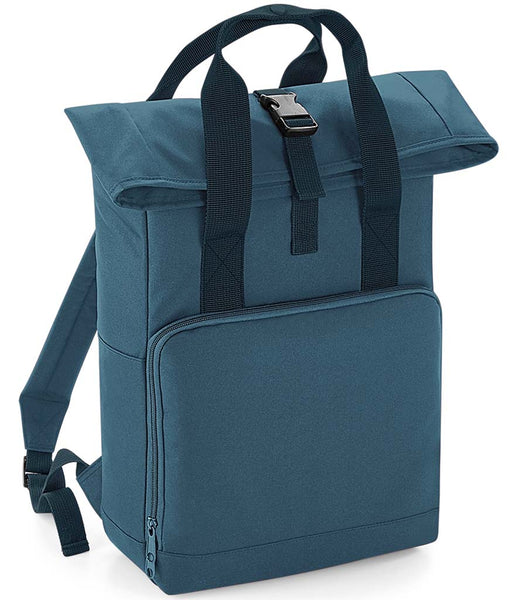 Blue backpack on a white background 