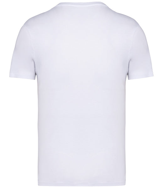 Wild Isle White Organic Cotton T-shirt back view on a white background