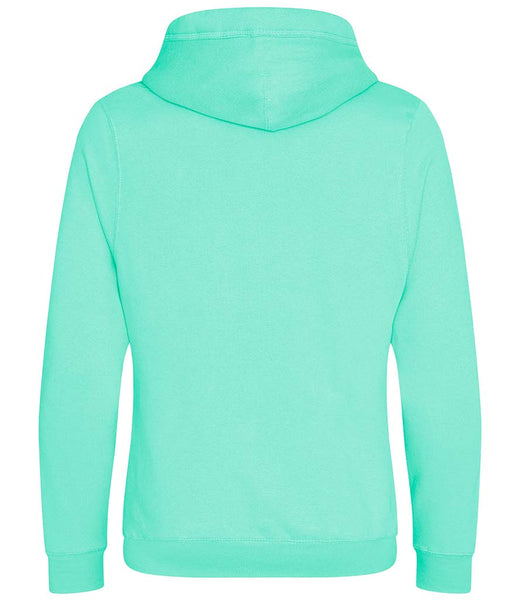 The back view of the wild isle hood in turquoise